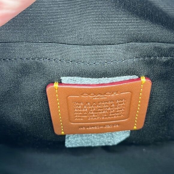 Coach Jamie Camera Crossbody Bag In Signature Canvas With Bow Print Purse - Picture 6 of 7